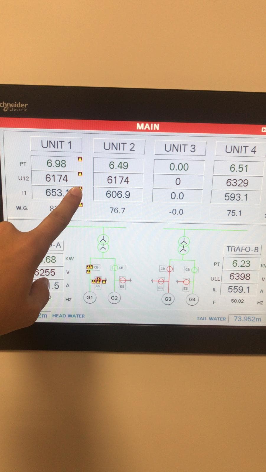 HES SCADA ekranı - Schneider Electric